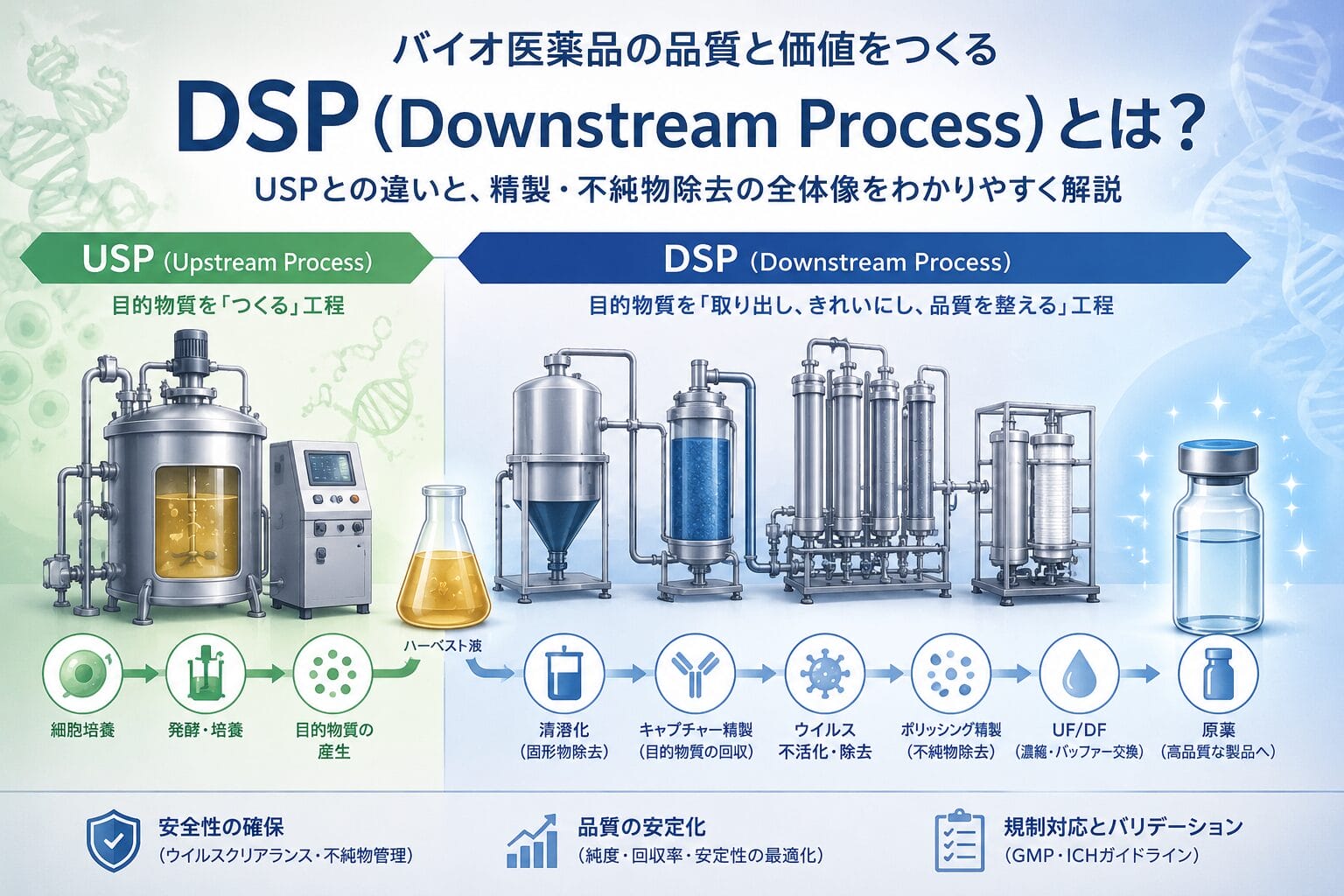 DSPとは何か：バイオ医薬品におけるDownstream Processの役割[2026/05/23]
