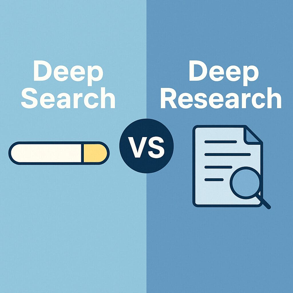 Deep Search vs Deep Research